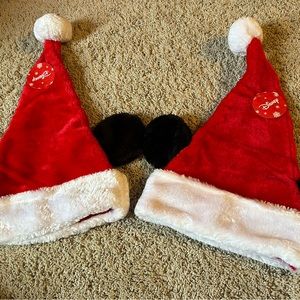 Bundle of two NEW Mickey Santa Hats